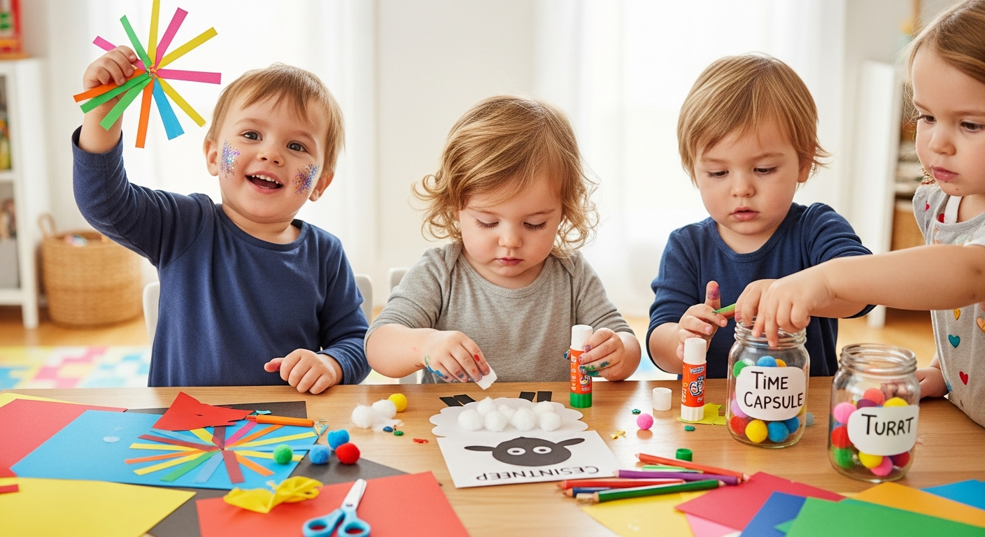 12 Fun and Educational New Years Toddler Crafts cover image