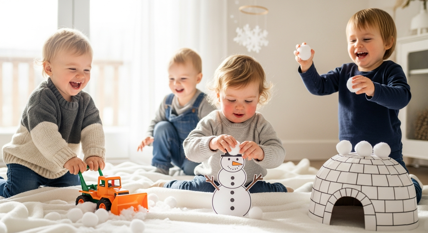 35 Fun Snow Day Toddler Activities for Indoor Play cover image