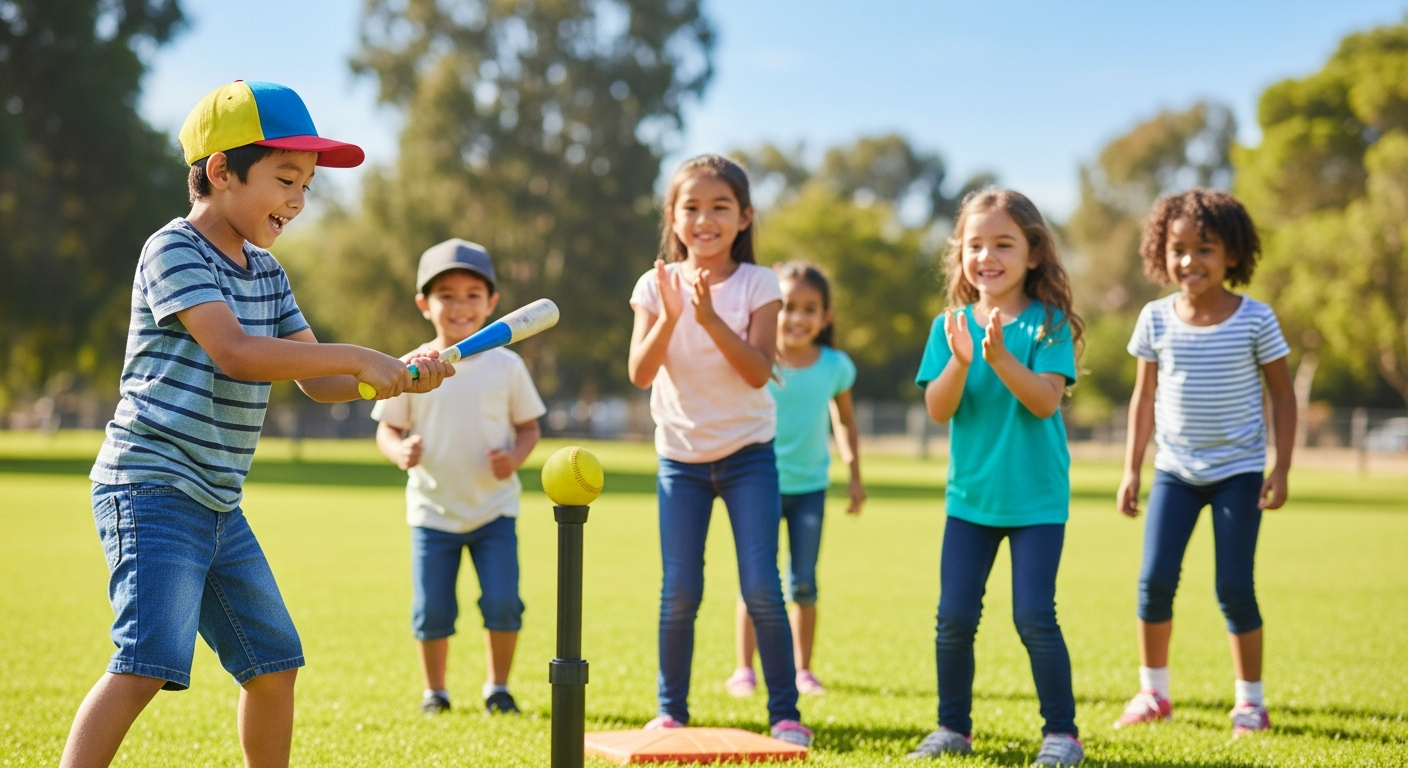 Fun T-Ball Games for Kids: Building Skills & Confidence cover image