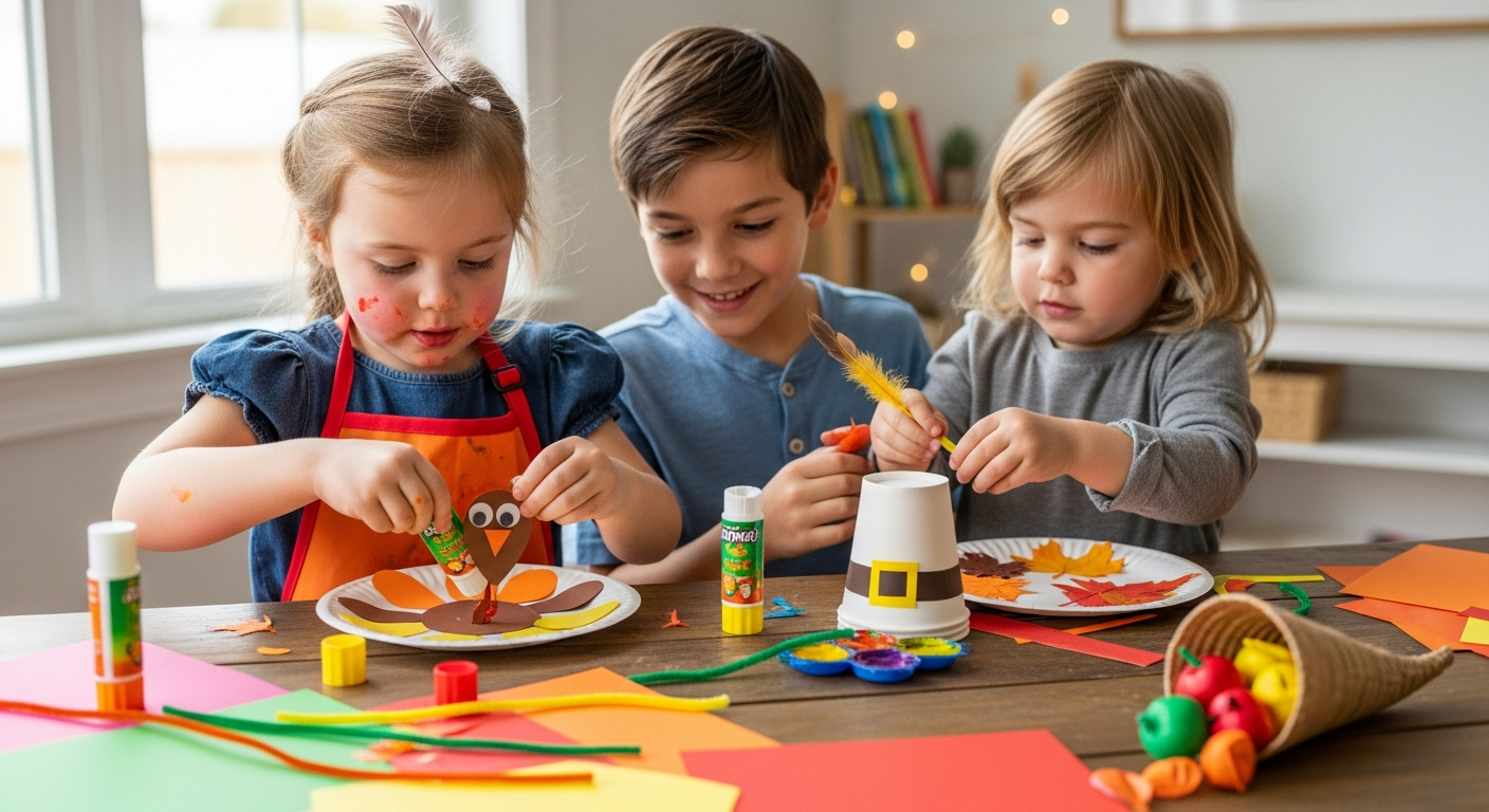 Easy Thanksgiving Crafts Kids Will Gobble Up! cover image