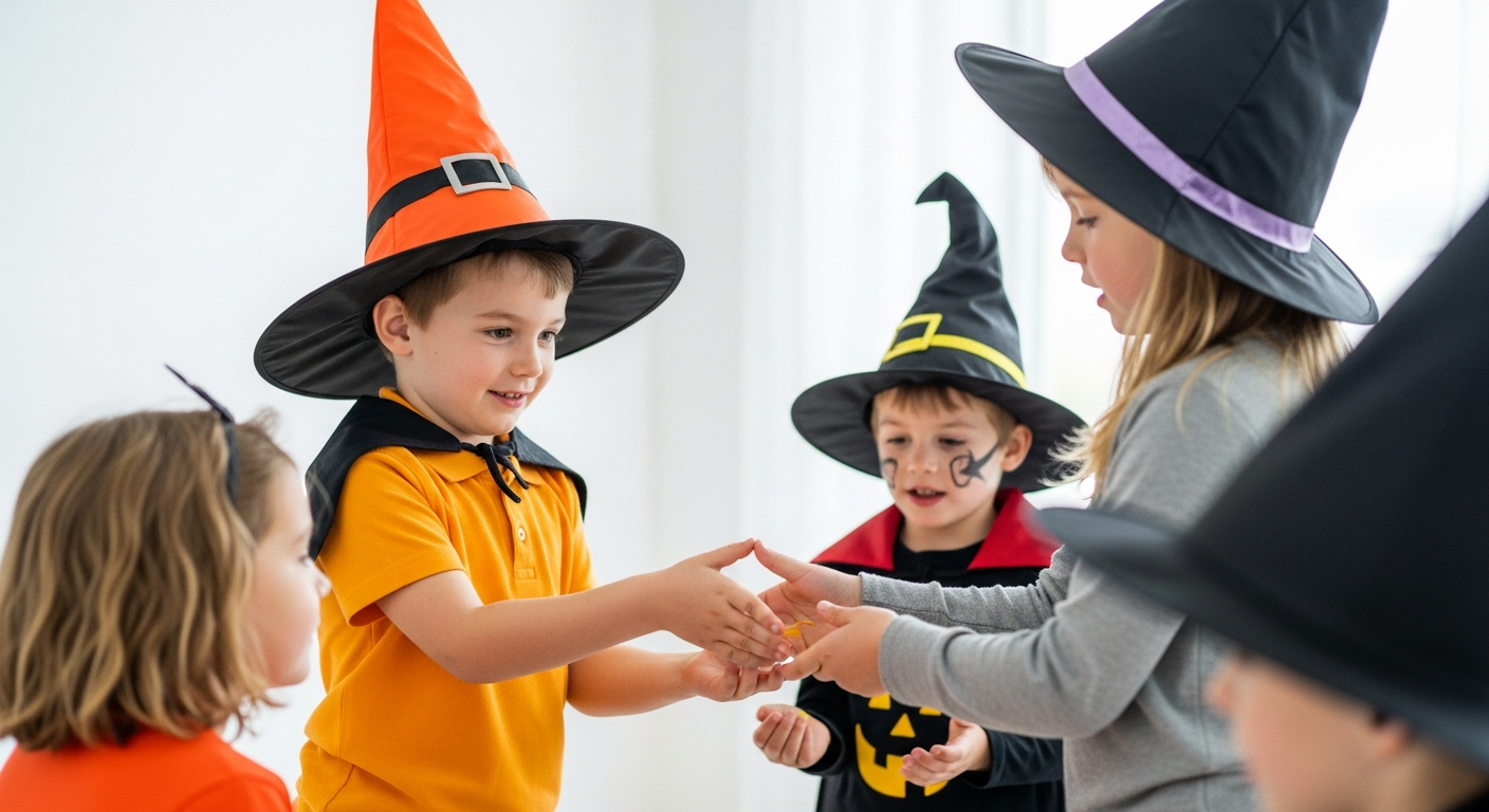 Imagen de portada de Diversión Espeluznante y Desarrollo de Habilidades: Las Mejores Ideas de Juegos para Pedir Dulces para Niños