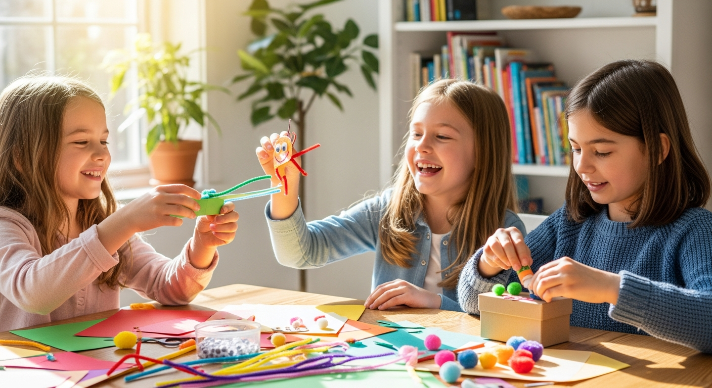Crafting Joy: Easy, Quick Crafts for Kids to Spark Creativity and Connection cover image