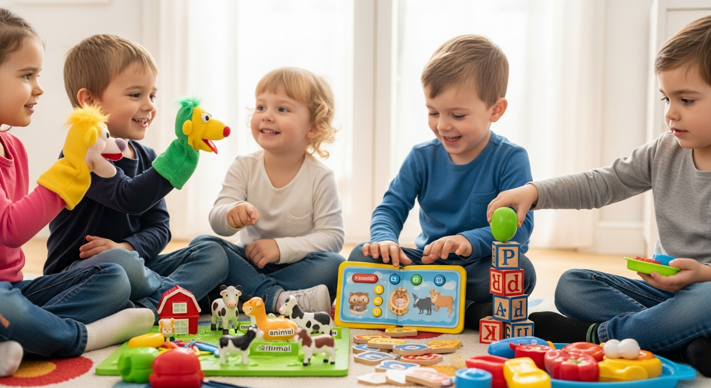 Imagen de portada de Los mejores juguetes para el retraso del habla para ayudar a tu hijo a empezar a hablar