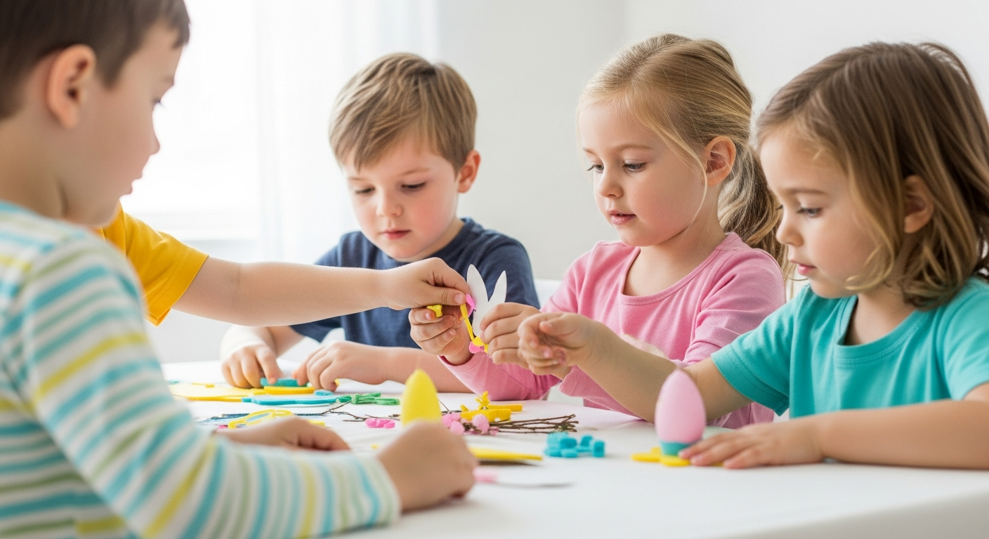 Easy Easter Crafts for Kids: Joyful Spring Creations cover image