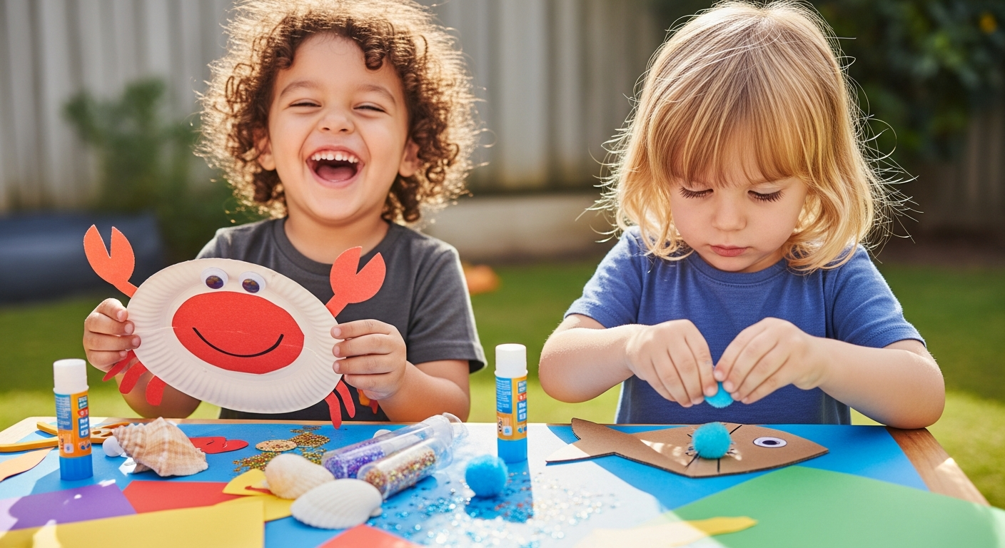 Fun Ocean Toddler Crafts for Language and Play cover image