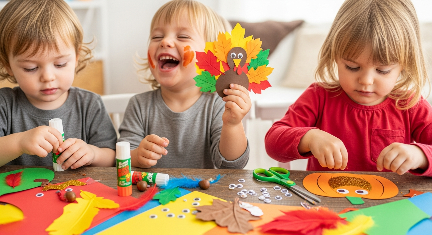 15 Fun and Easy Thanksgiving Toddler Craft Ideas cover image