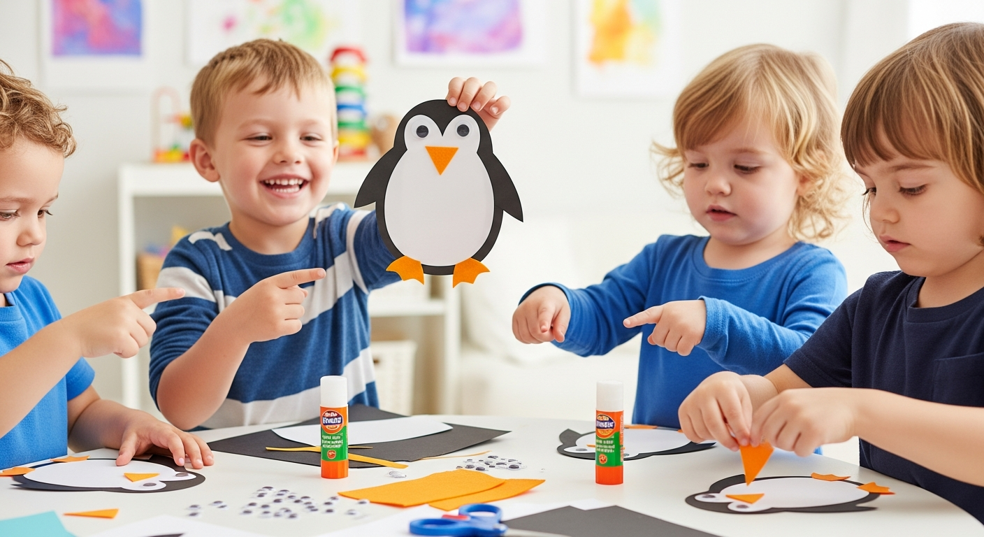 Waddle Into Fun: Toddler Penguin Craft Ideas for Speech cover image