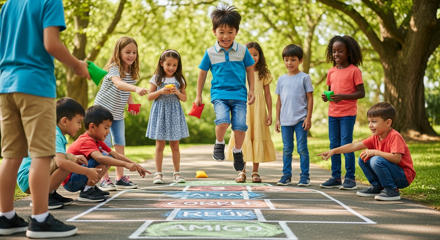 Fun Spanish Games for Kids: Playful Paths to Language Fluency cover image