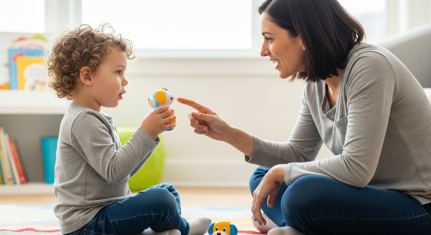 Imagen de la portada de Ayudando a tu hijo con el retraso del habla en casa: Una guía