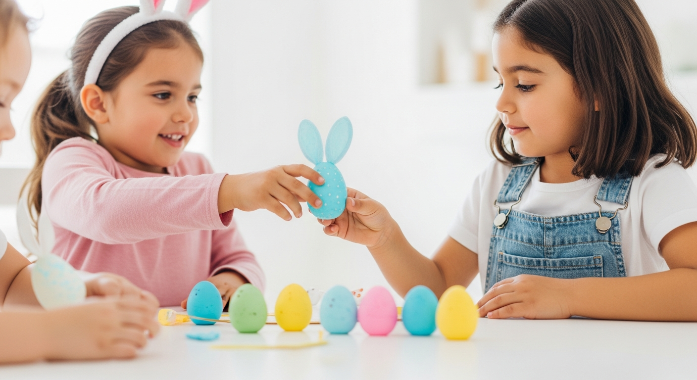 Manualidades de Pascua para niños: Imagen de portada de proyectos de primavera encantadores