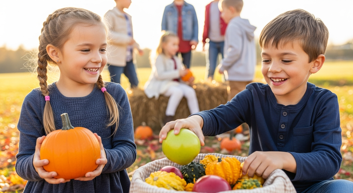 Imagen de portada de Cosechando Alegría: Actividades Divertidas de Acción de Gracias para Niños y Familias