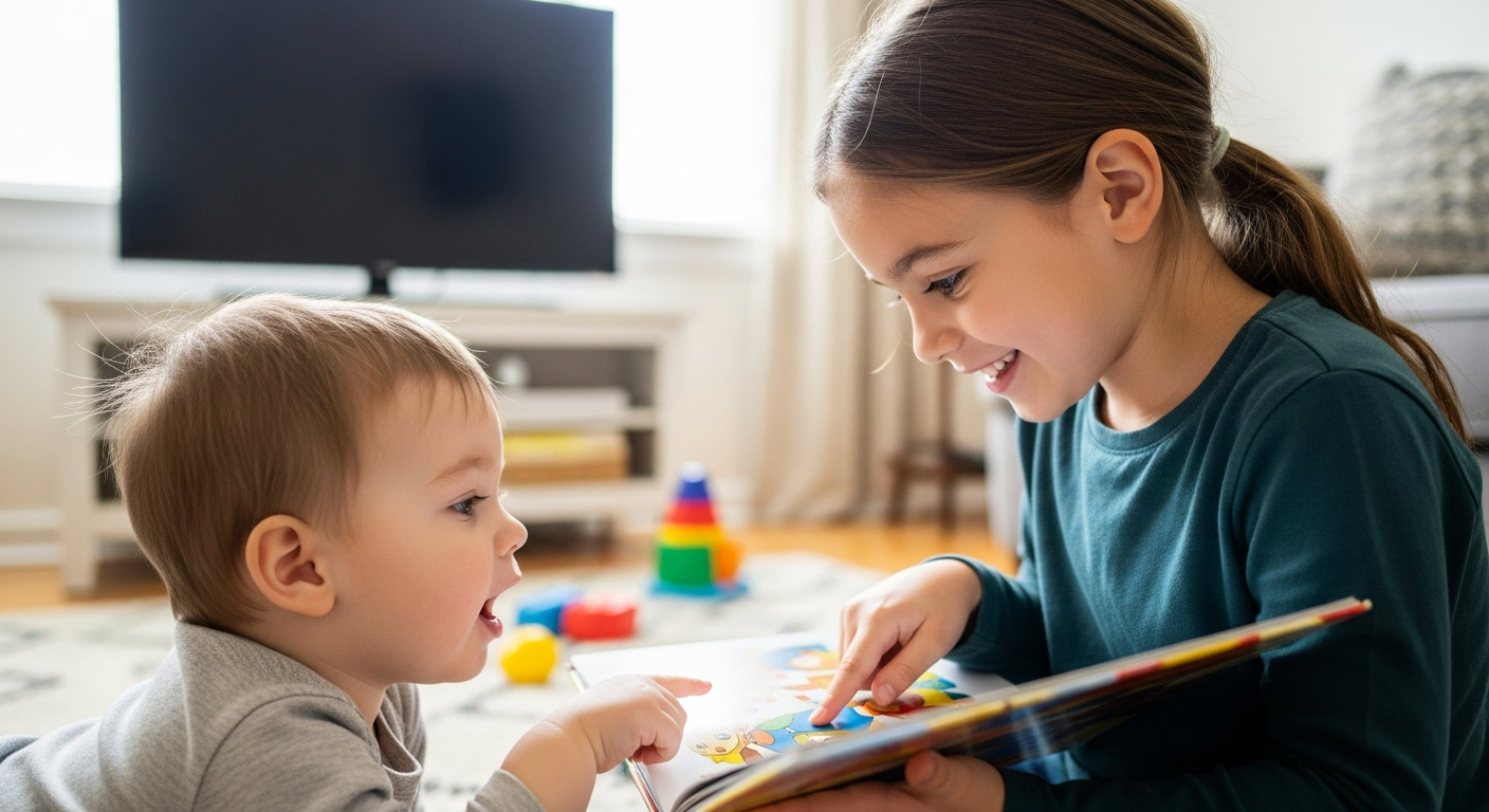 Imagen de portada de ¿Puede ver la televisión retrasar el habla? Consejos para padres