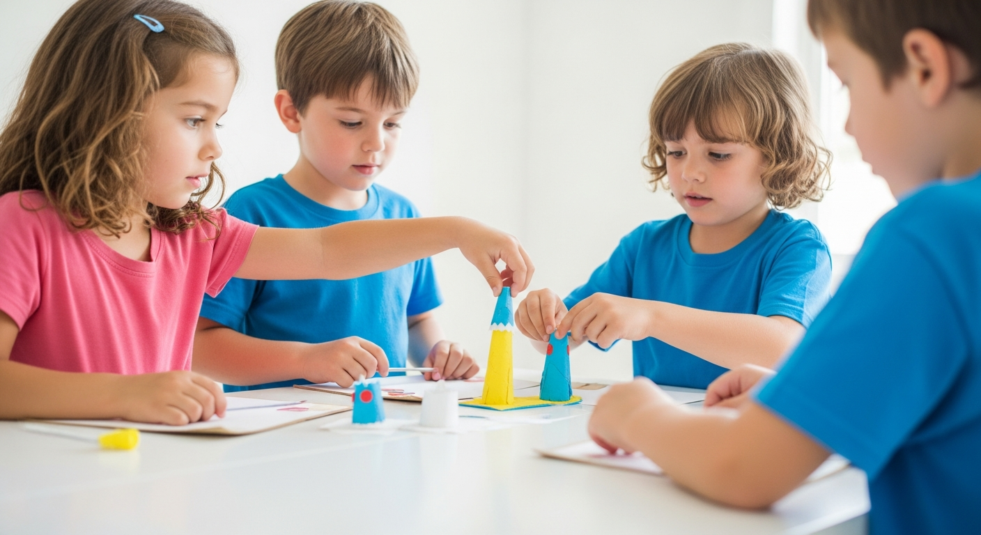 Easy Space Crafts for Kids: Blast Off to Fun! cover image