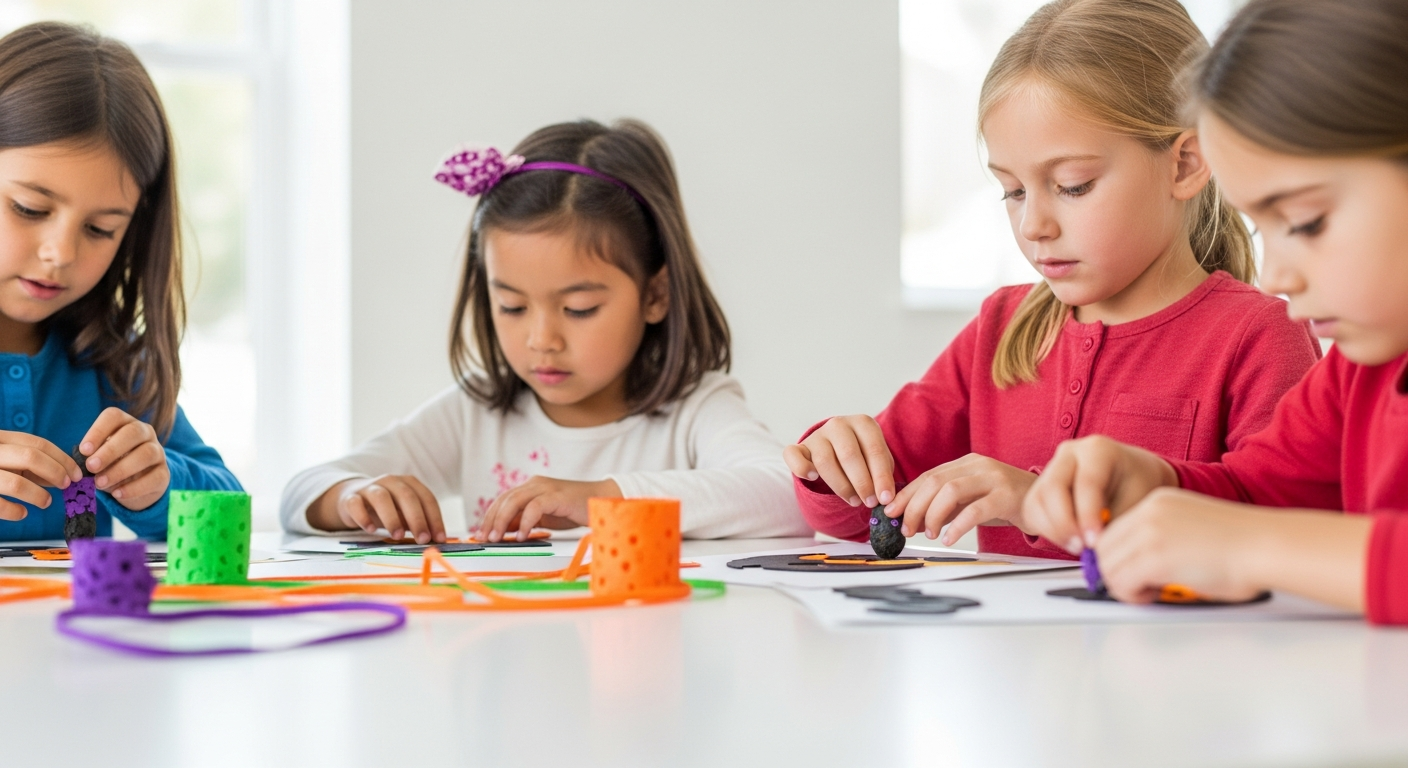 Spooktacularly Simple: Easy Kid Halloween Crafts for Communication & Fun cover image