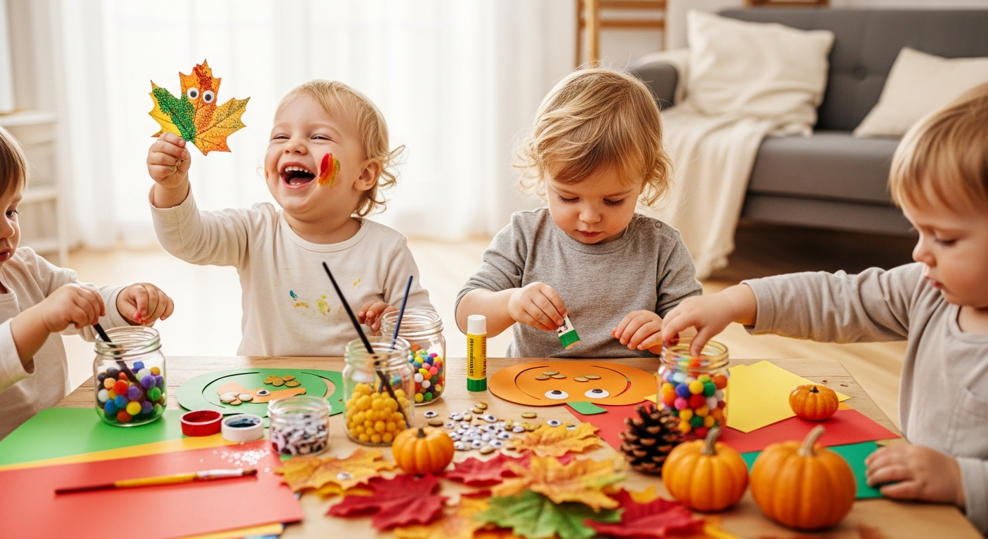 Creative Fall Toddler Arts and Crafts for Home Fun cover image